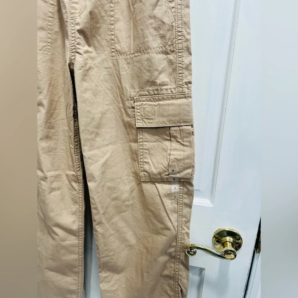 CHILDREN'S PLACE NWT Ripstop Baggy Loose Fit Mid Rise Pull On Cargo Pants Sz 14